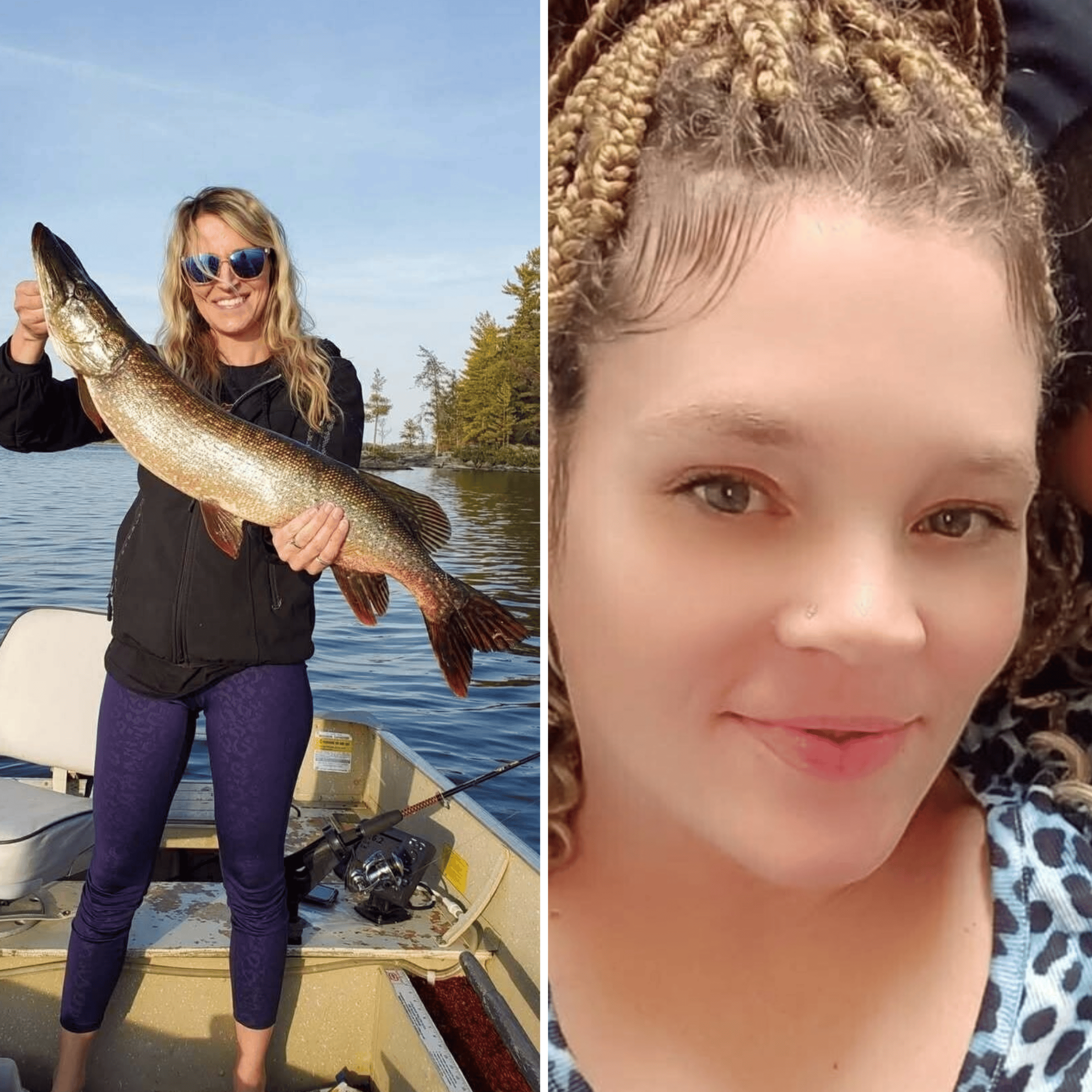 side by side of two people