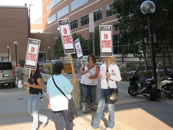 AFSCME workers on strike