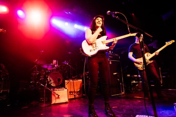 Drummer Austin Cecil, Monica LaPlante and bassist Rory Donovan