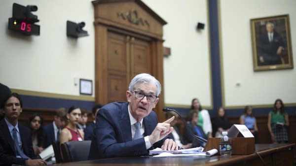 With inflation running at 9.1%, the Federal Reserve raise its key interest rate on Wednesday to the highest range since 2018. Above, Fed Chair Jerome Powell testifies before the House Committee on Financial Services in June.