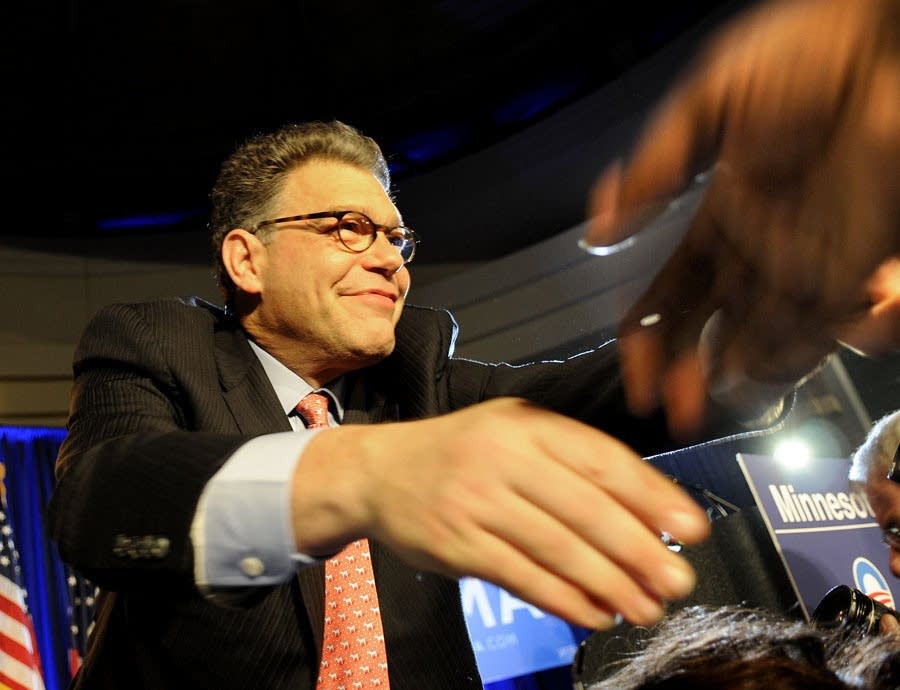 Franken greets supporters