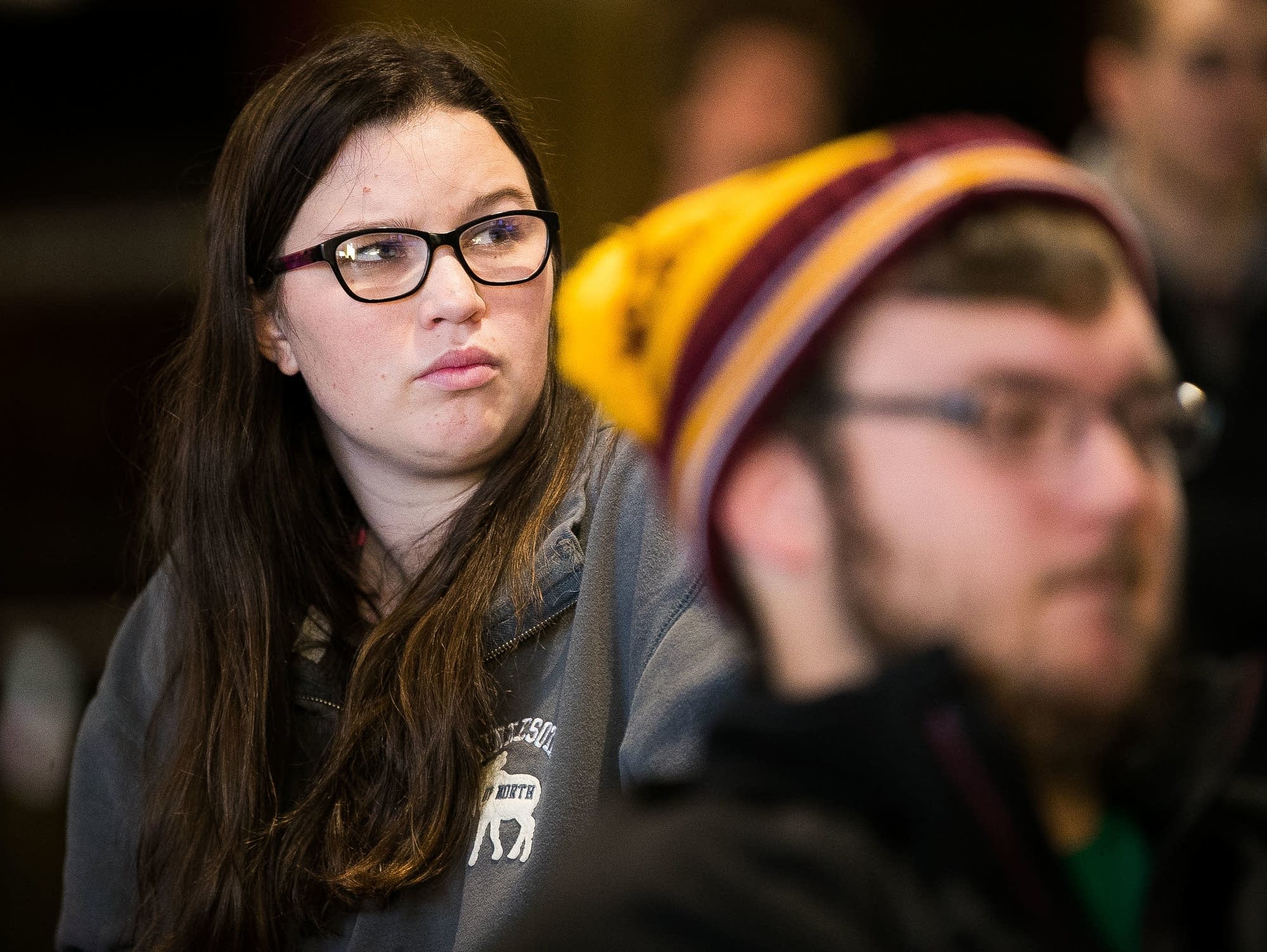 University of Minnesota Duluth students watch Franken resignation speech
