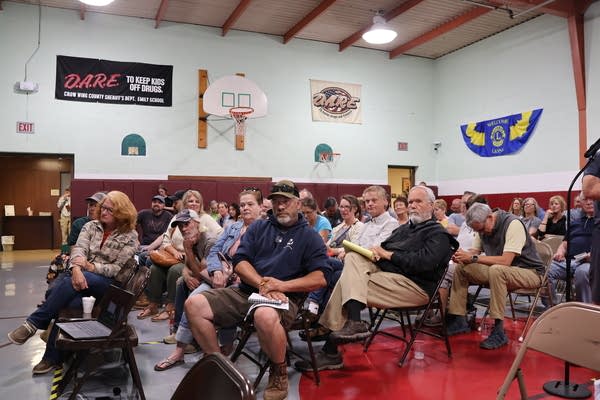 A crowd in a gym
