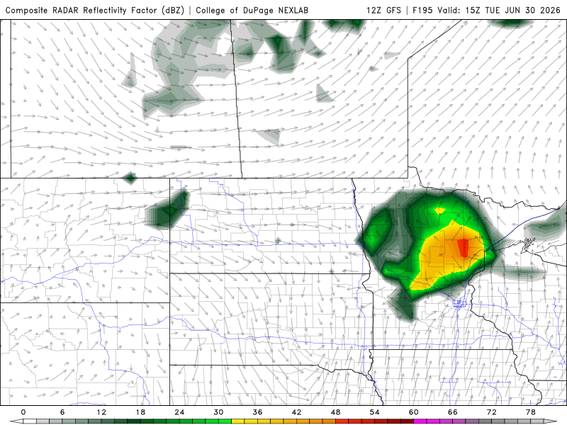 GFS brings not much rain