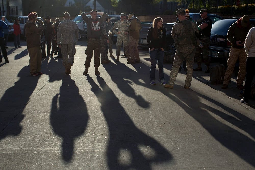 Veterans march
