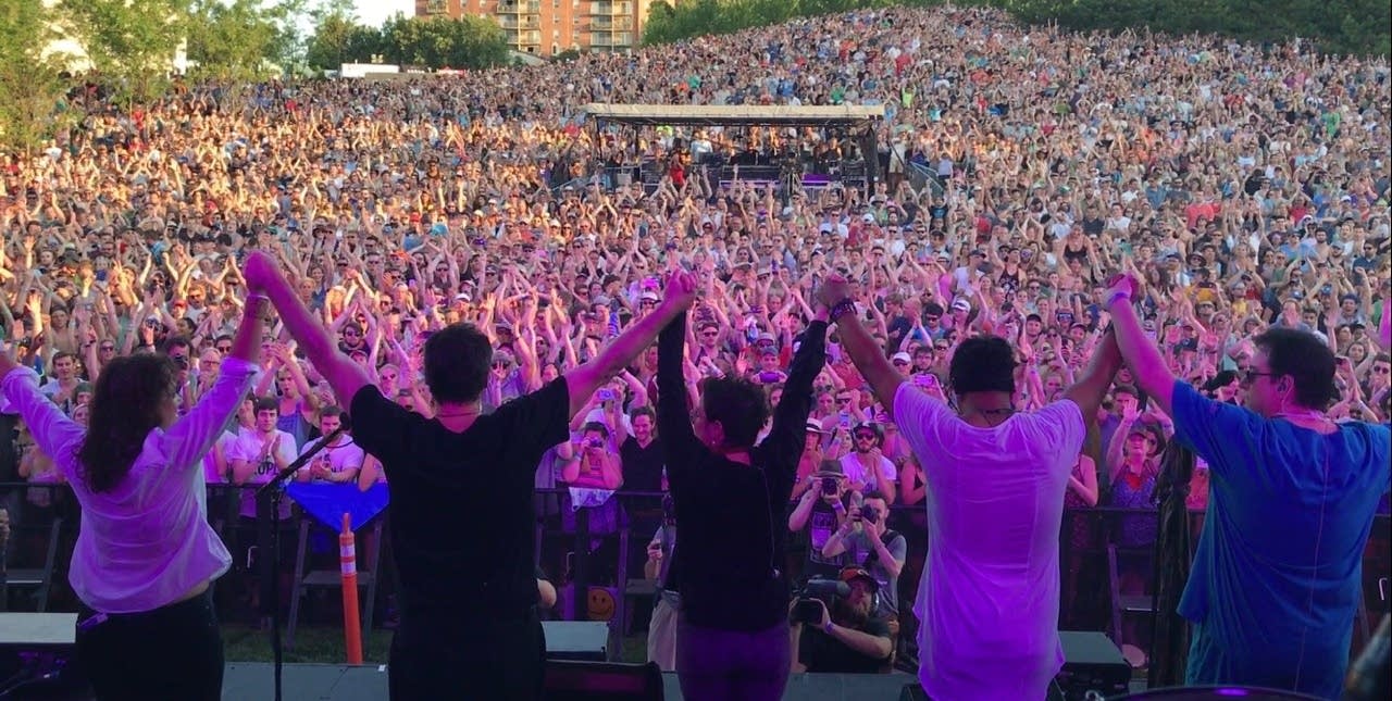 The Revolution thank the Rock the Garden audience