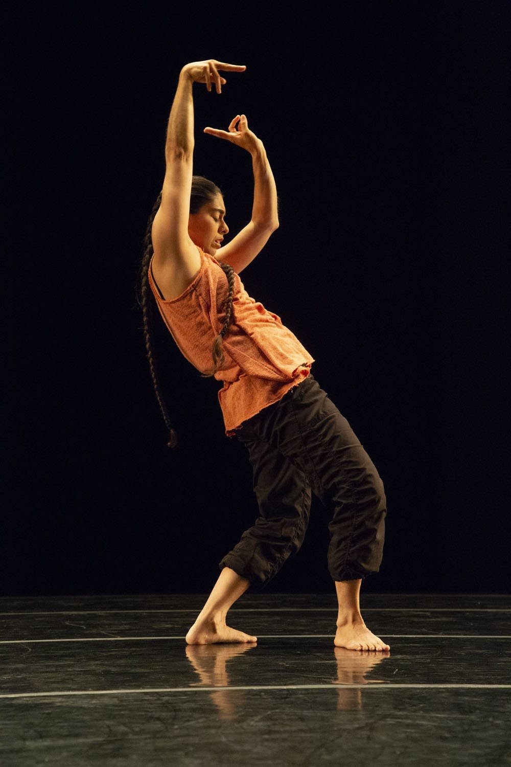 Dancer Zoe Klein performs a solo in "Weave."
