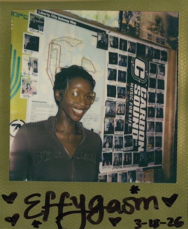 Effygasm posing for a polaroid photo