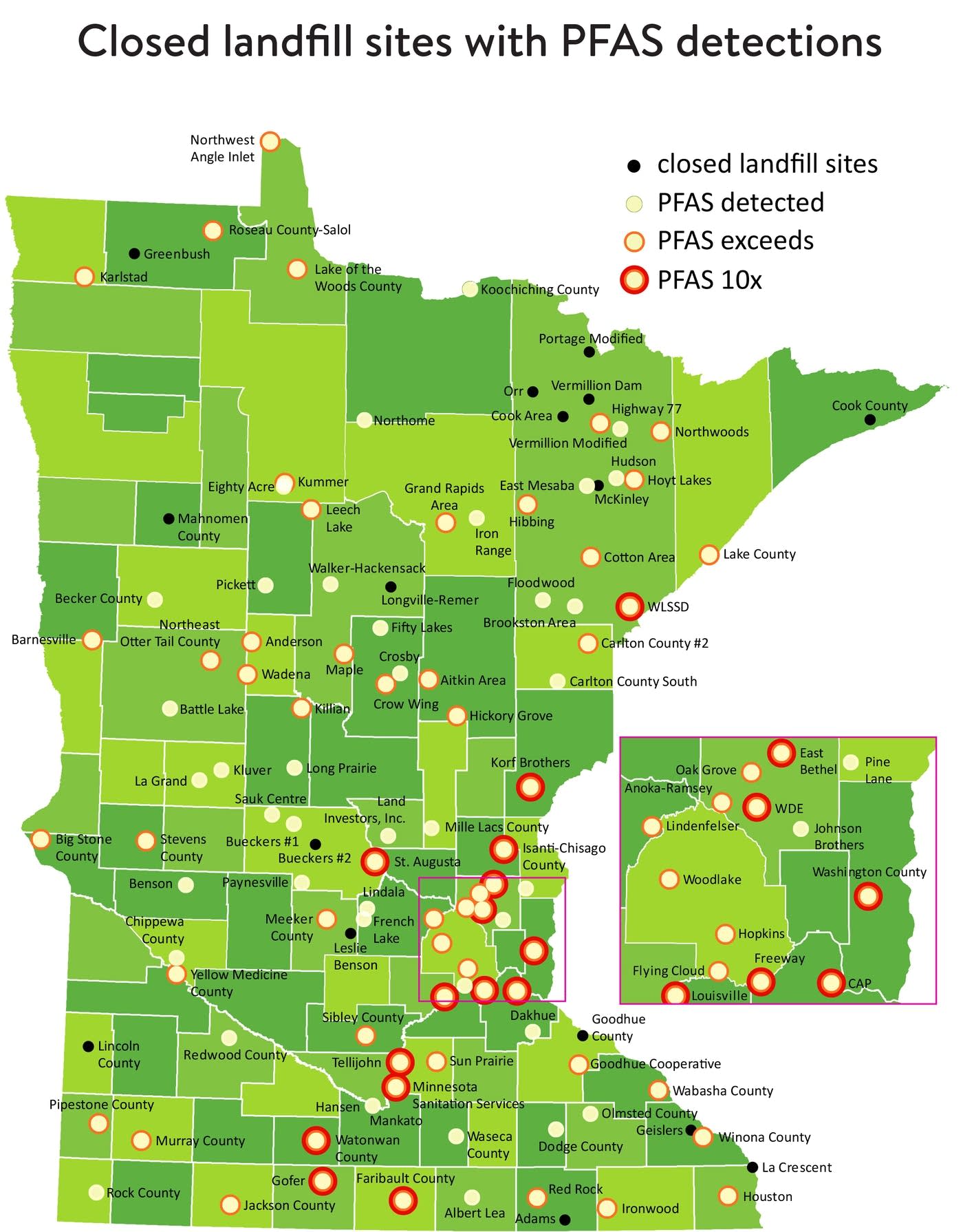 ‘Forever chemicals’ found in groundwater at dozens of Minn. landfills