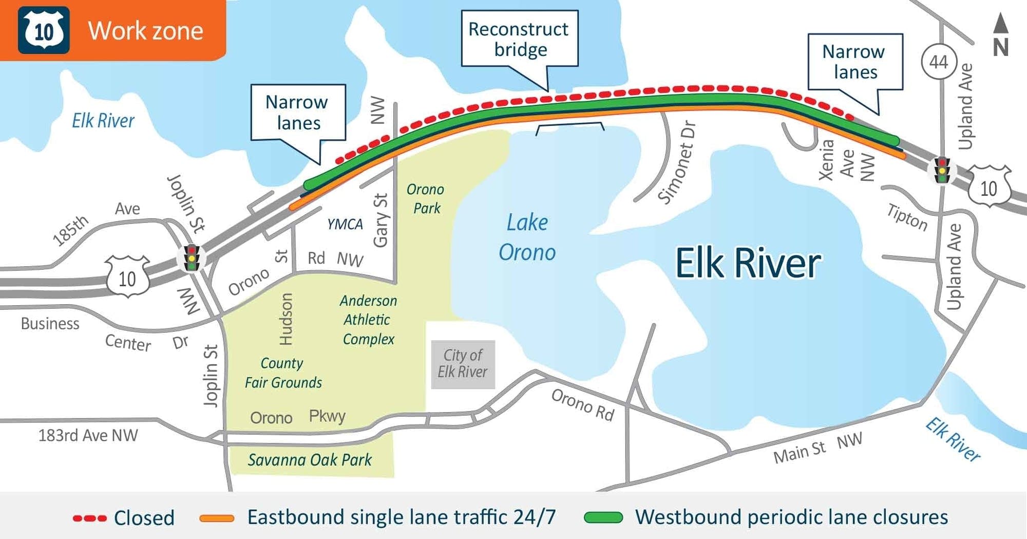 Highway 10 Elk River-Lake Orono Bridge