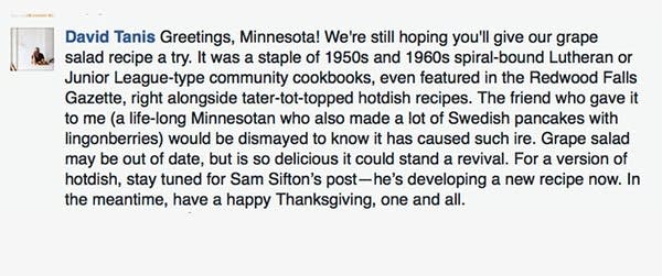 New York Times doubles down on grape salad