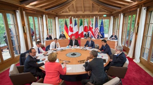 G7 country leaders meet at a summit in June of last year.