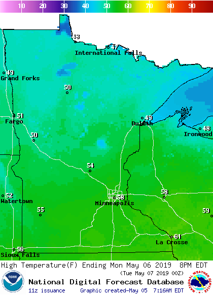 Scattered Sunday showers for some areas; cool temps this week