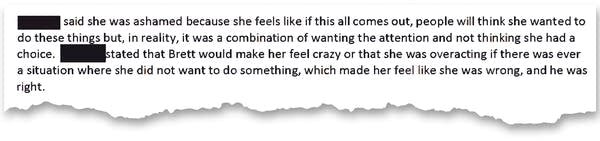 An excerpt from a report 