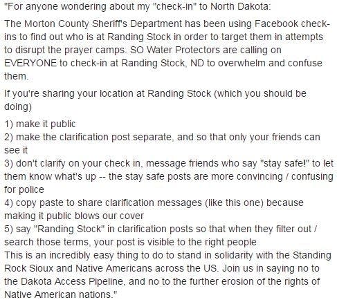 Facebook activists are trying to confuse cops at Standing Rock