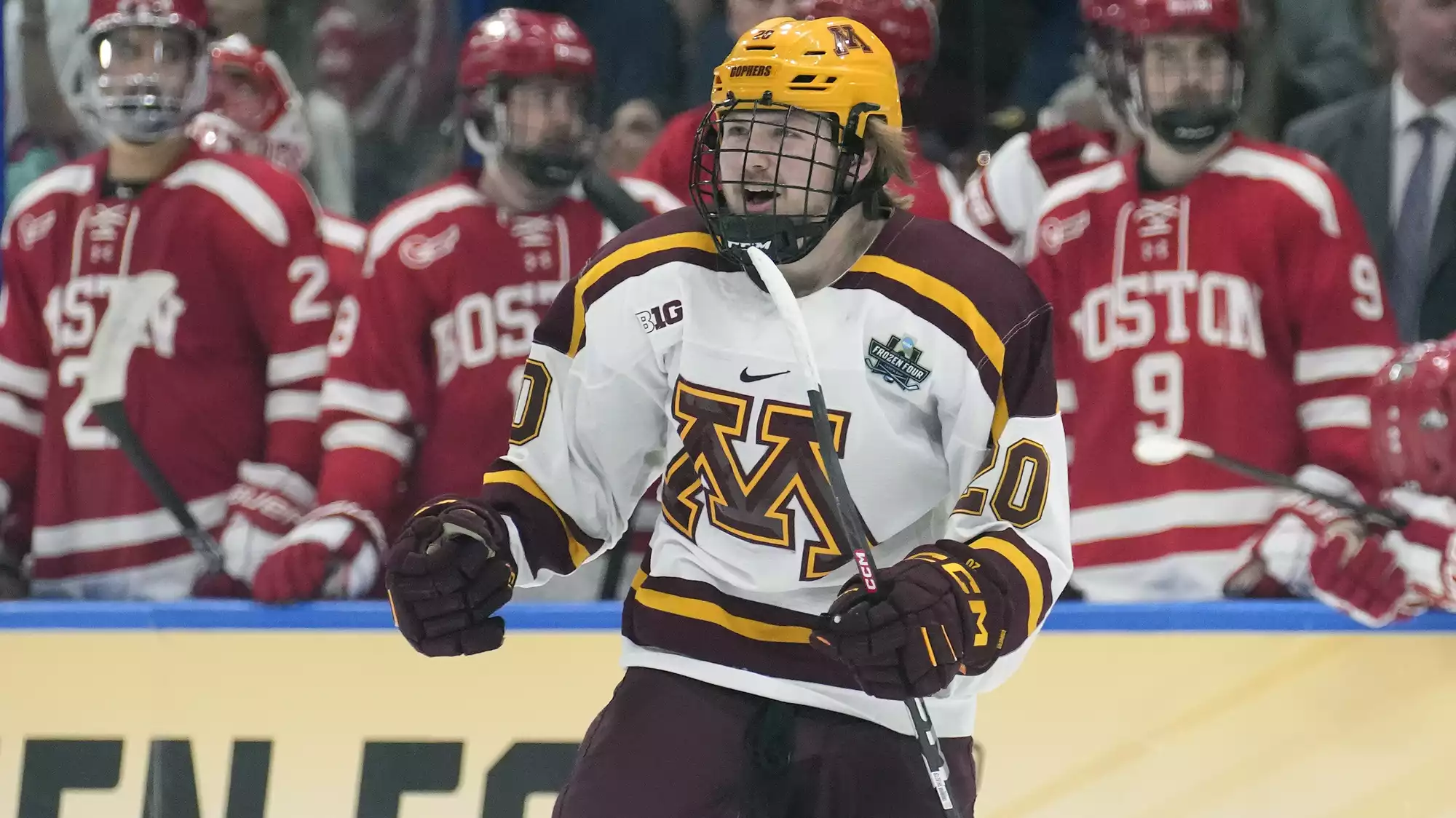 Gophers score 4 goals in 3rd, advance past BU in Frozen Four MPR News
