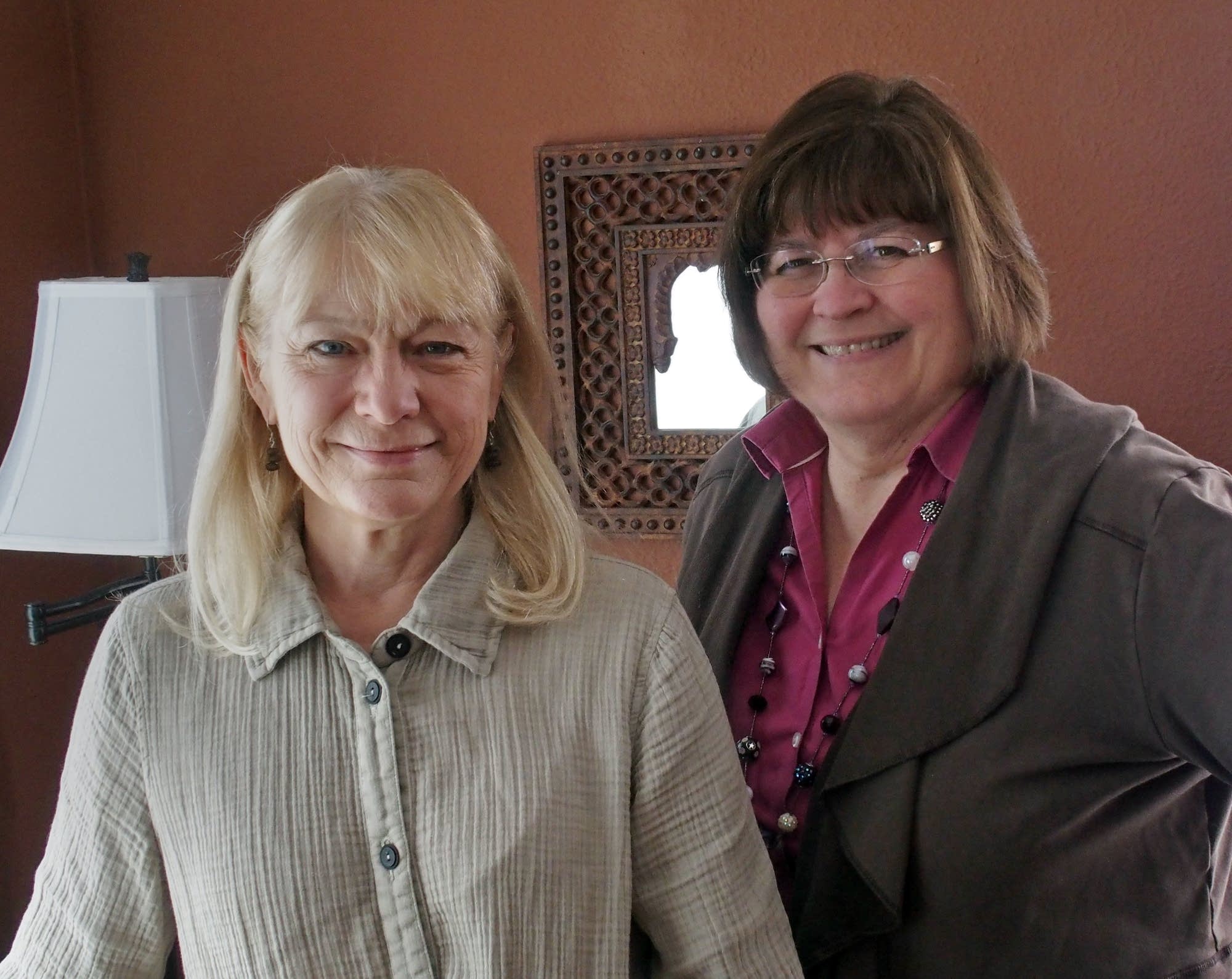 Laura MacKenzie and Patrice Pakiz in MacKenzie's St. Paul home.