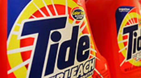 Tide laundry detergent, made by Procter & Gamble Co., is seen on display at the Arguello Supermarket in San Francisco.