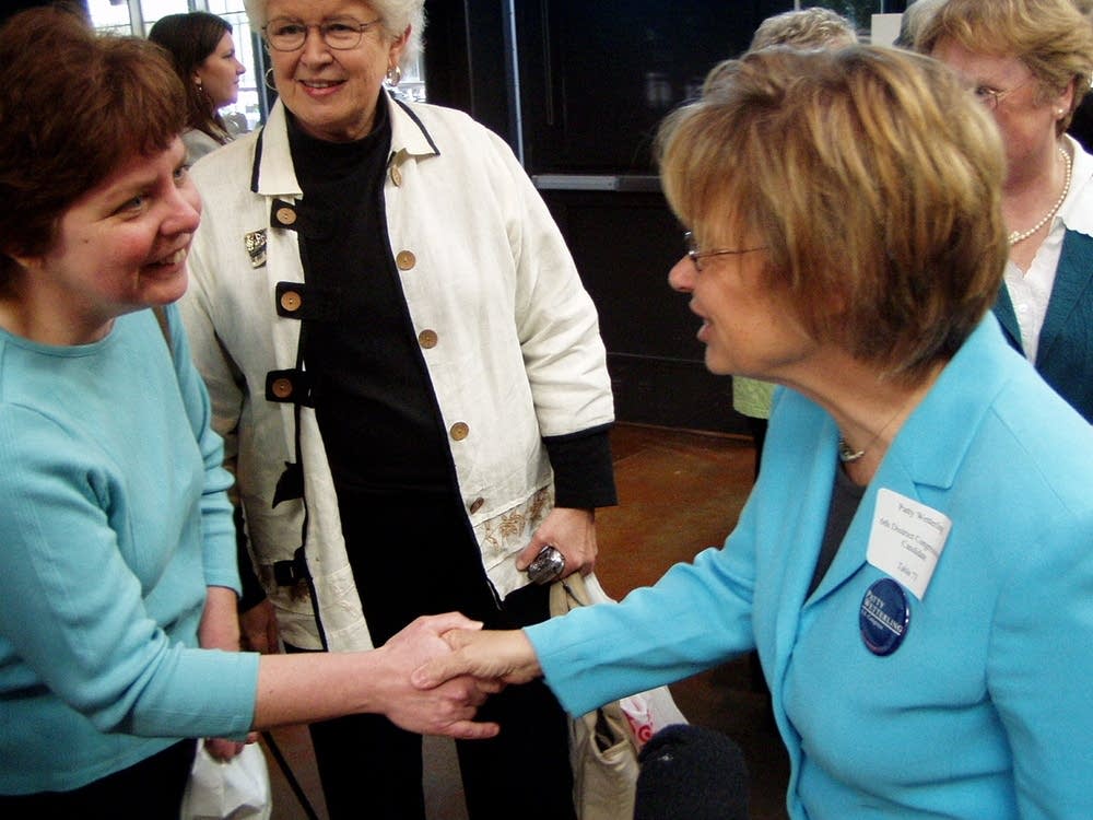 Patty Wetterling greets supporters