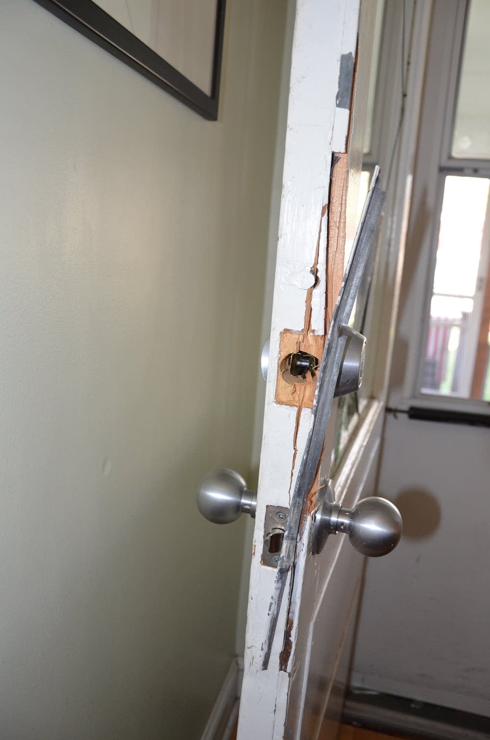 A broken door