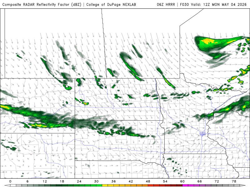 Forecast precipitation Monday 7 a.m. to 7 p.m.
