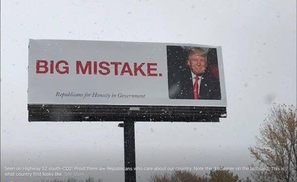 A billboard of fake news