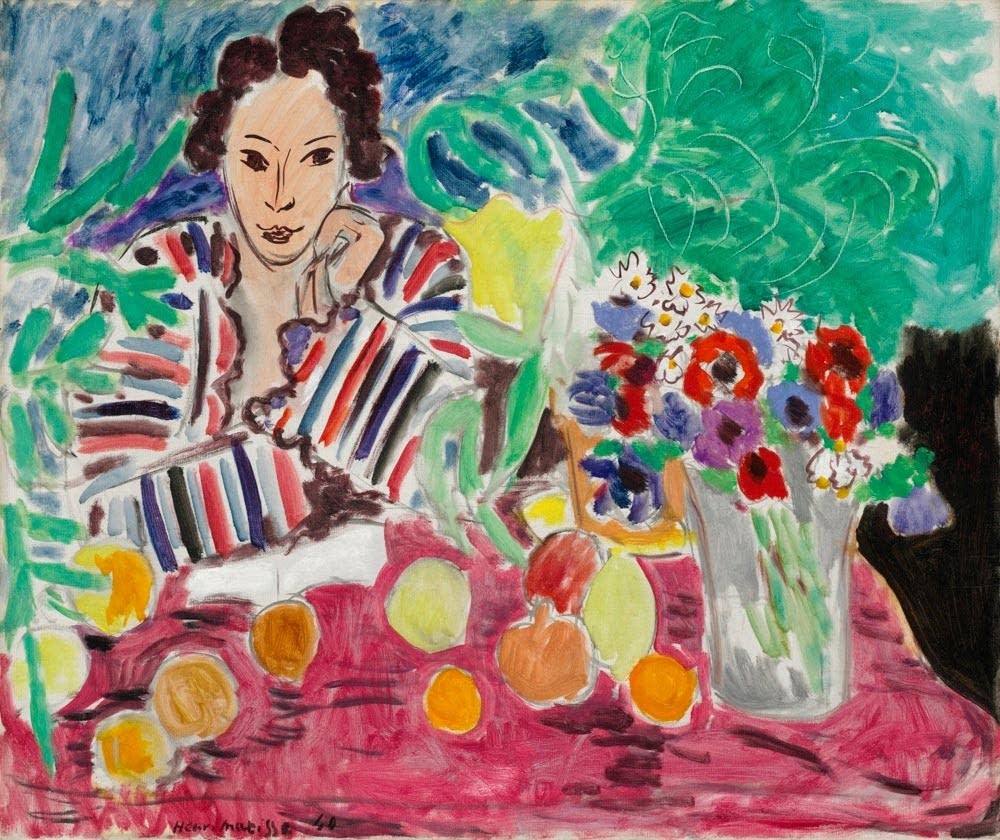 Matisse's 'Striped Robe, Fruit, and Anemones'