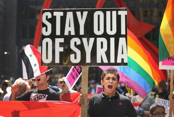 Protesters Demonstrate Against Intervention In Syr