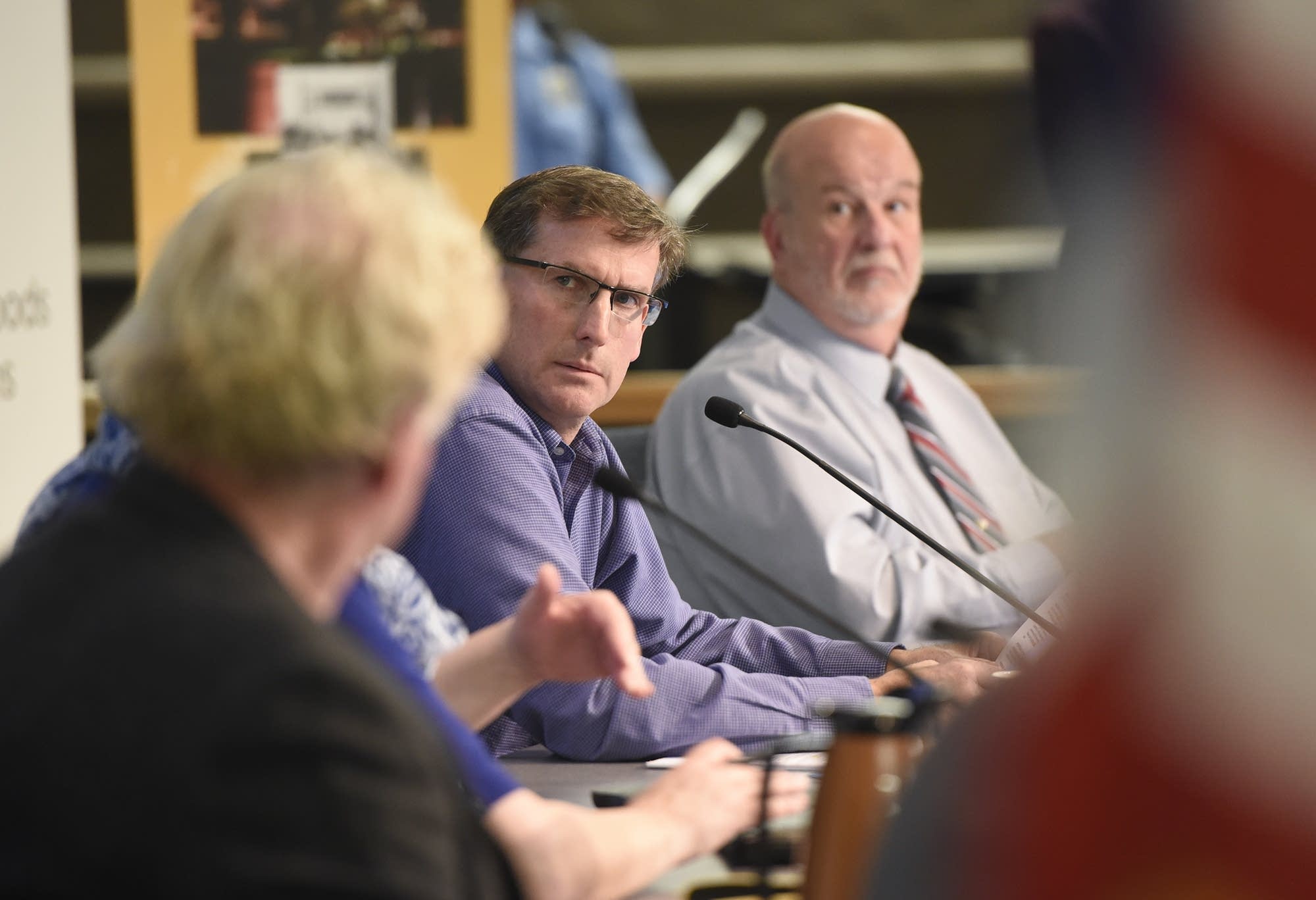 St. Cloud City Council members Jeff Johnson, left, and Jeff Goerger.