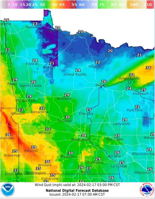 Windy Normal A windy Saturday, with near-normal temps; lighter winds on Sunday | MPR ...