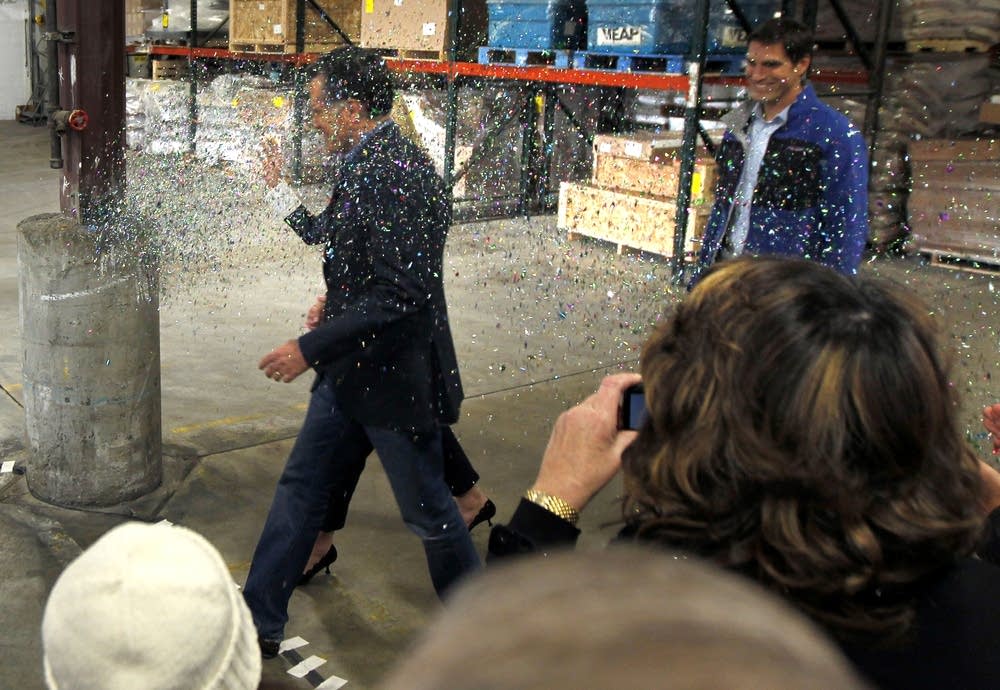 Mitt Romney glitterbomb