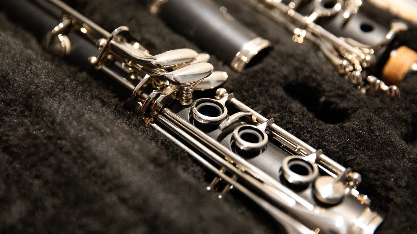 Clarinet in its case.