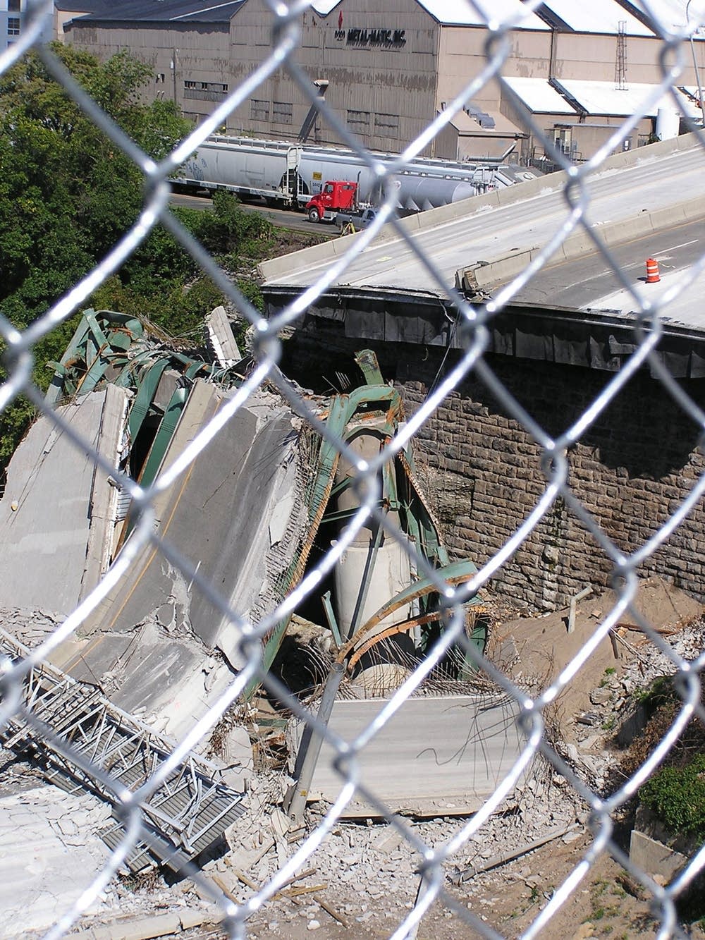 Fallen bridge