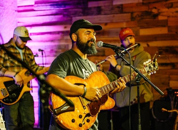 Laamar performing at LC's Venue as part of the Rochester Thaw Music Festival on Saturday, March 22, 2025.