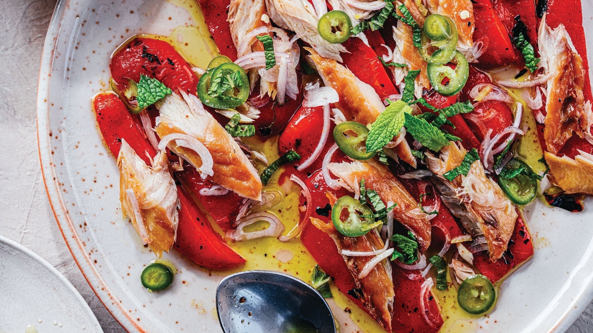 WNK-roasted red peppers from the blue food cookbook