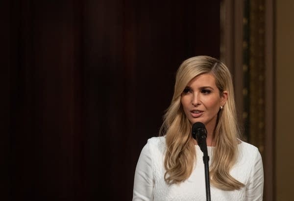 Ivanka Trump addresses a task force to combat trafficking.