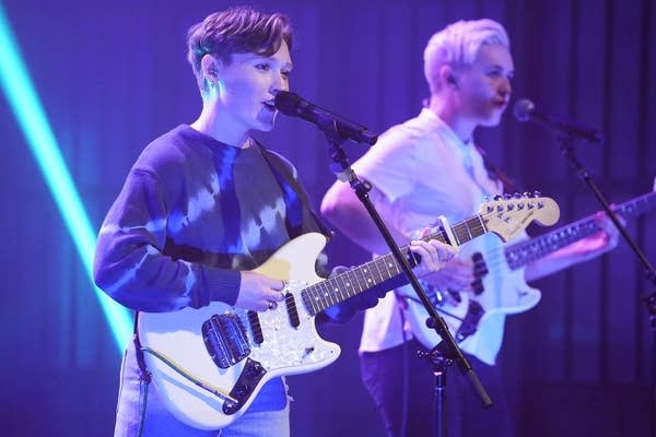 LATE NIGHT WITH SETH MEYERS -- Episode 853 -- Pictured: Musical guest SOAK performs 'Deja Vu' on June 25, 2019.