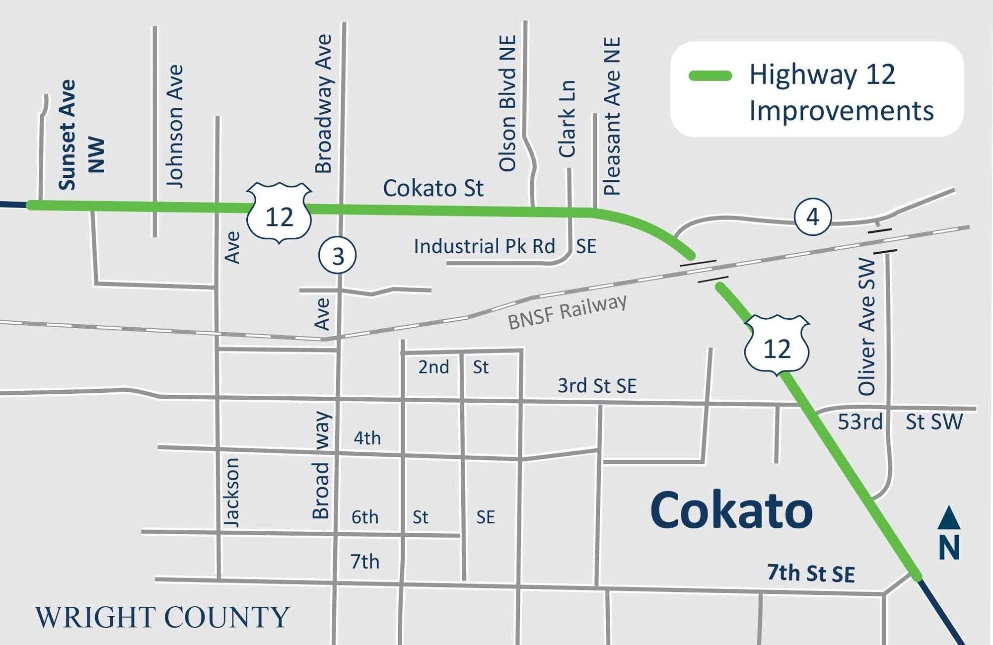 Highway 12 Cokato to Howard Lake