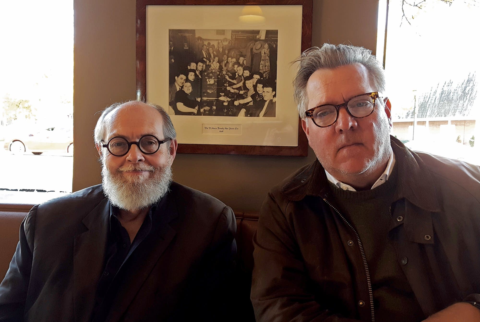 Playwright Jeffrey Hatcher, left, and musician and composer Chan Poling