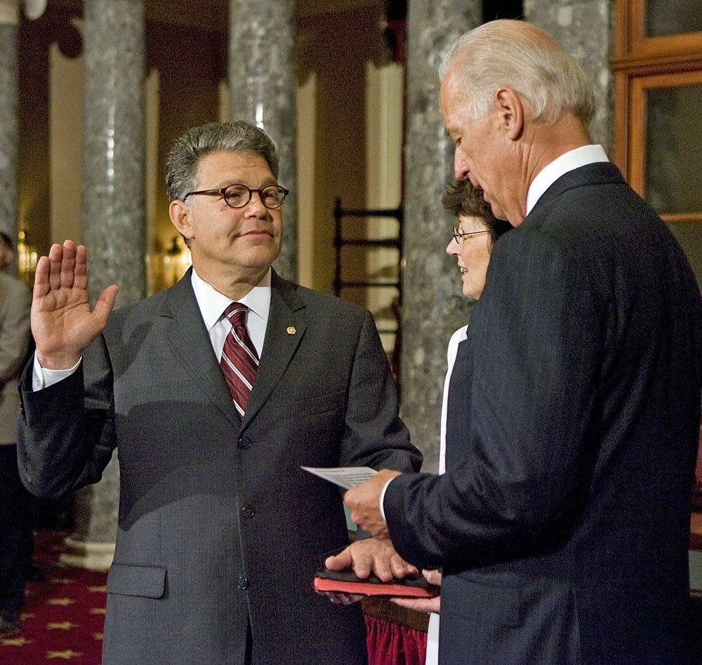 Franken takes the oath