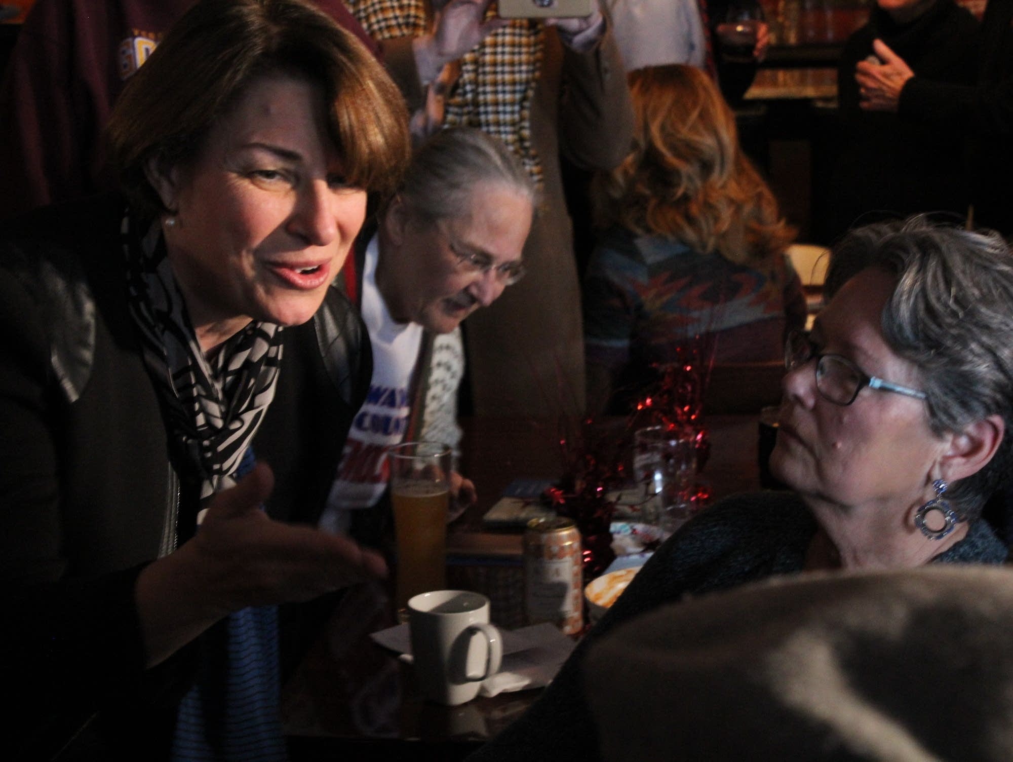 Amy Klobuchar campaigns in Knoxville, Iowa