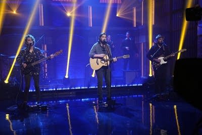 Noah Kahan performs on 'Late Night with Seth Meyers'
