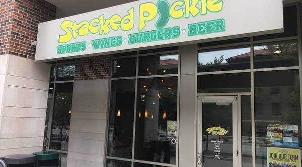 The West Lafayette, Indiana Stacked Pickle location is one of a chain of nine such restaurants owned by former NFL player Gary Brackett.