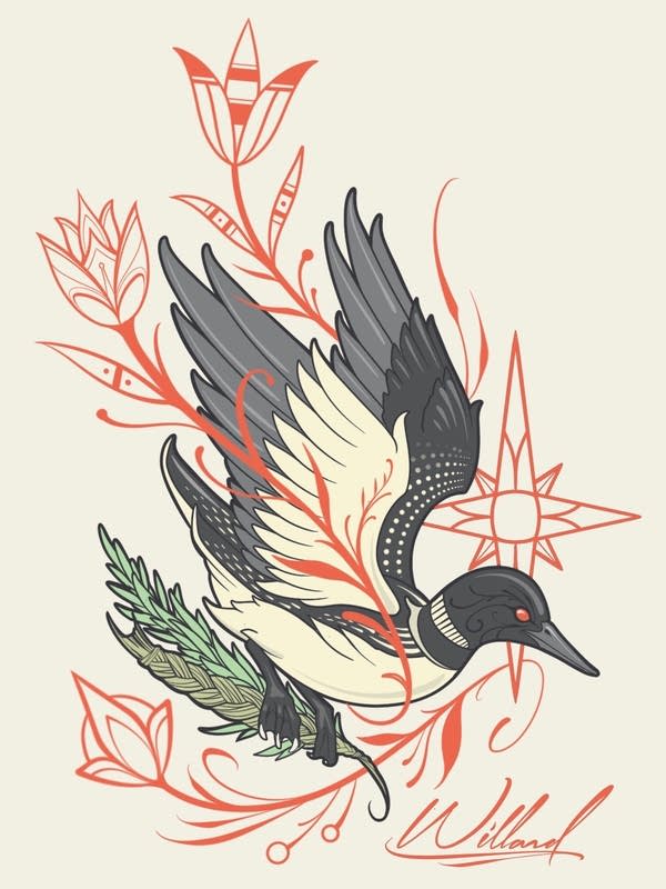 An illustration of a loon.