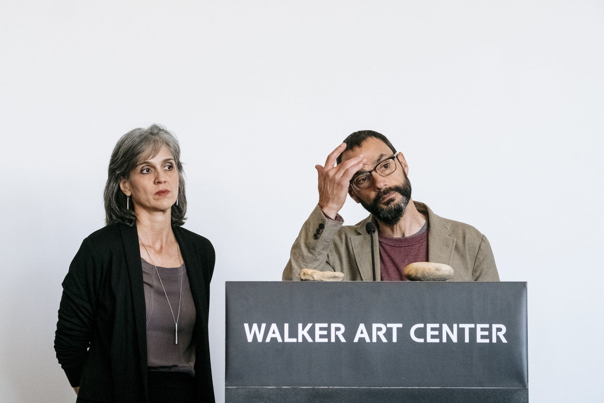 Olga Viso and Sam Durant field questions.
