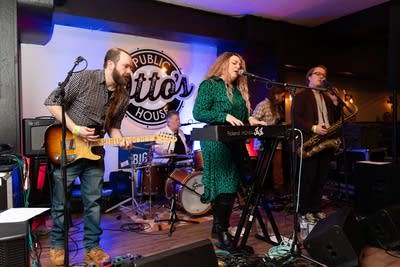 Band performing on stage