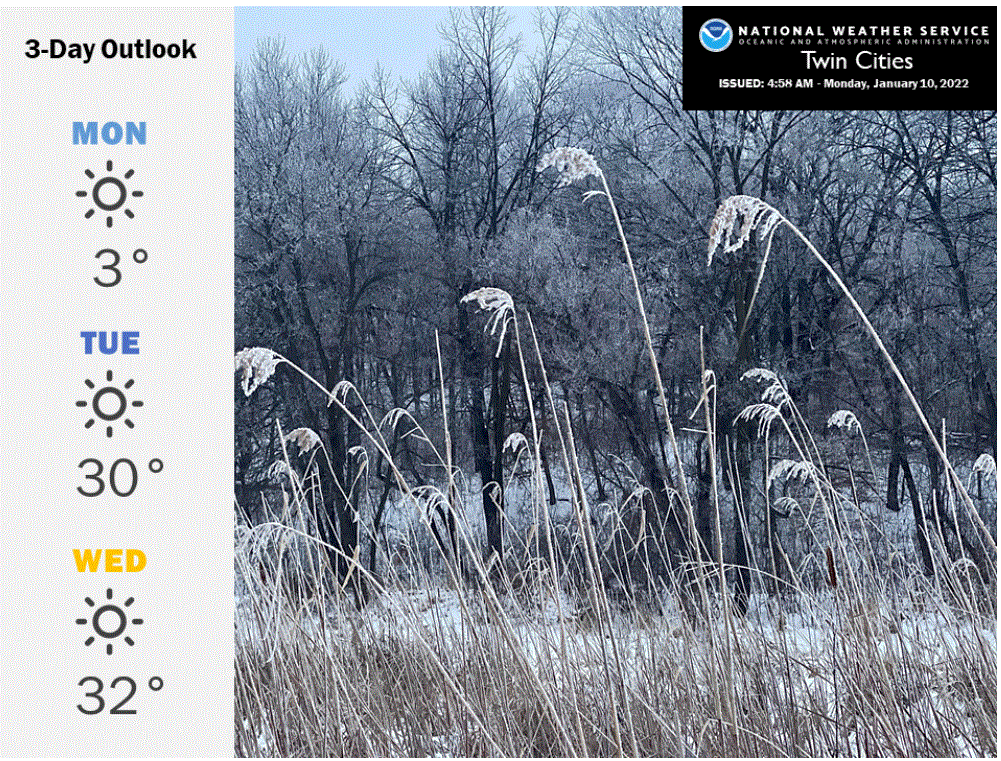 Cold sunshine Monday, then much milder