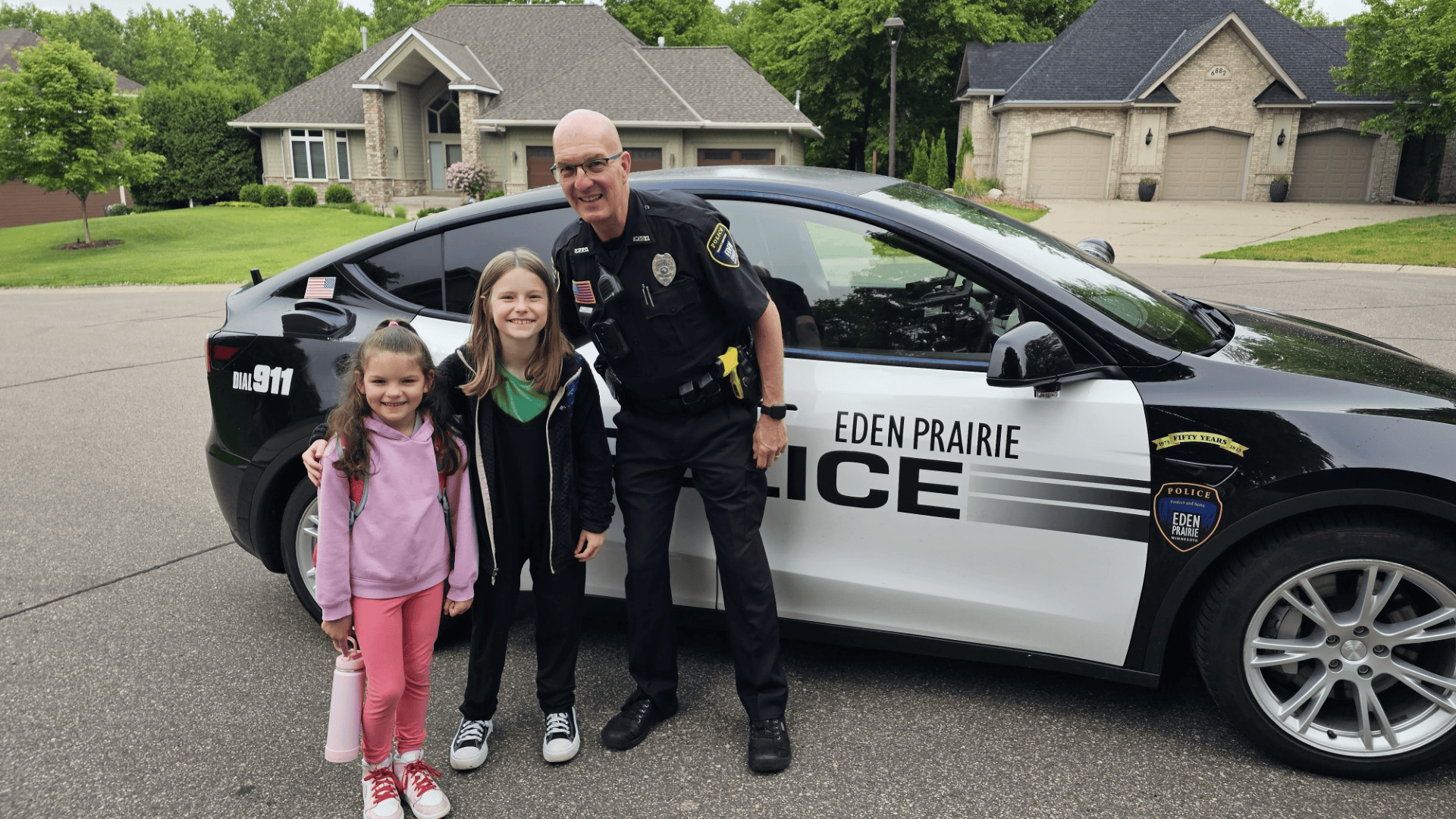 kids outside a car