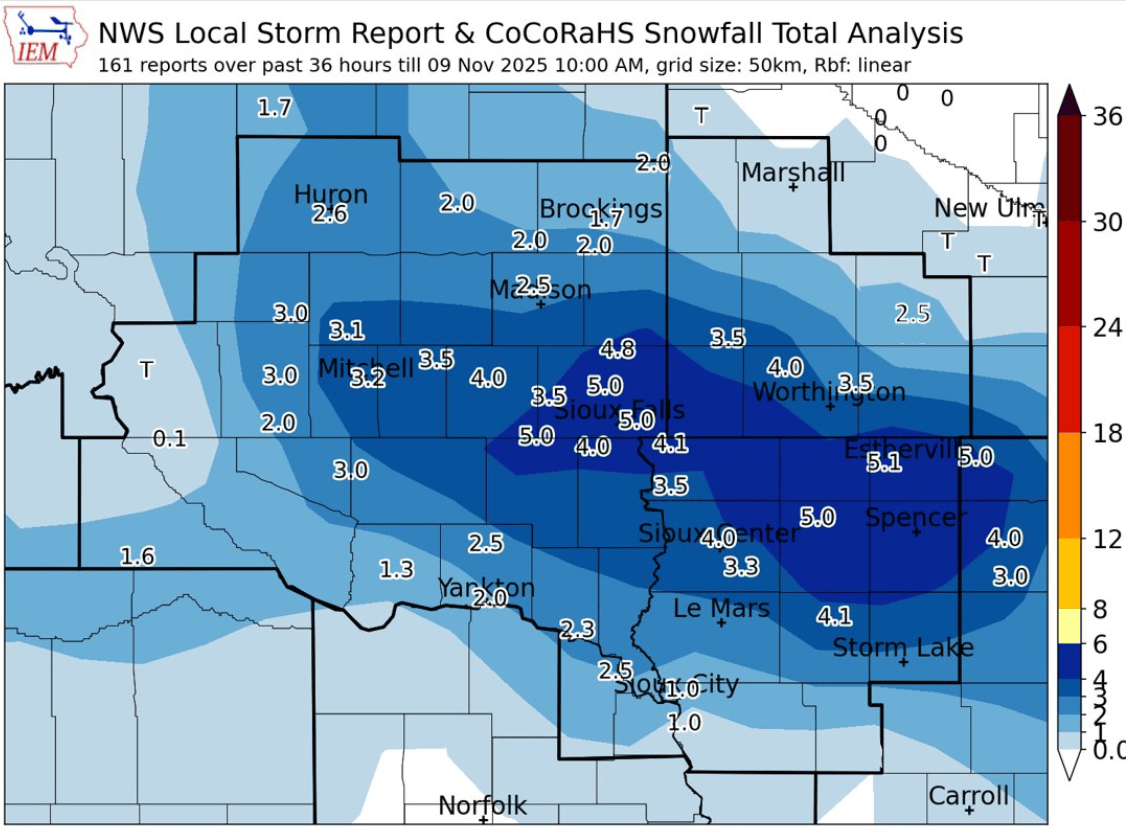 snowfall totals 2