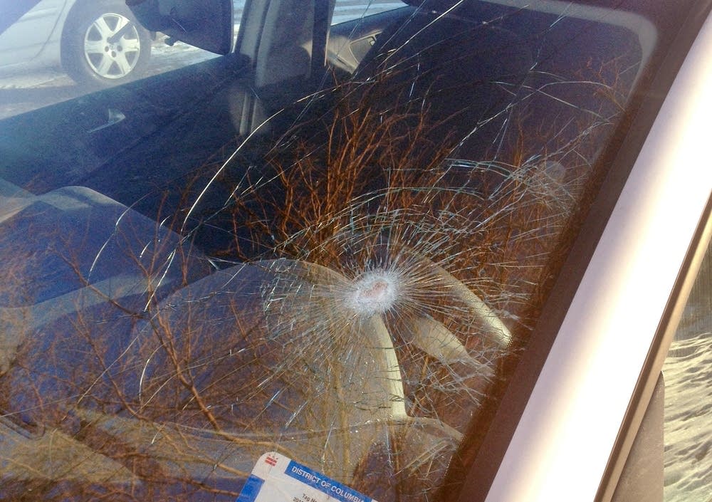 Bridge debris hit Mark Daniel and Pam Hill's car